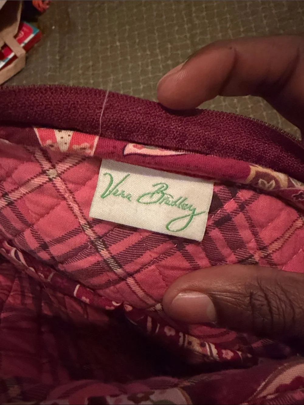 Vera Bradley Quilted Paisley Backpack in Berry Pink